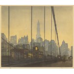 TAVÍK FRANTIŠEK ŠIMON (CZECH / BOHEMIAN 1877 - 1942) - New York - Brooklyn Bridge