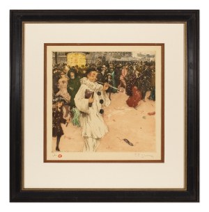 TAVÍK FRANTIŠEK ŠIMON (CZECH / BOHEMIAN 1877 - 1942) - Mi-Carême in Paris