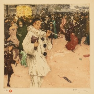 TAVÍK FRANTIŠEK ŠIMON (CZECH / BOHEMIAN 1877 - 1942) - Mi-Carême in Paris