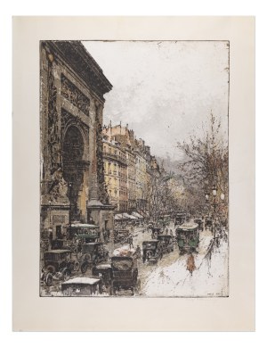 LUIGI KASIMIR (AUSTRIA / AUSTRIAN 1881 - 1962) - Porte Saint-Denis in Paris