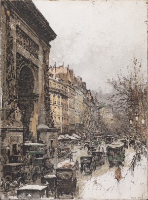 LUIGI KASIMIR (AUSTRIA / AUSTRIAN 1881 - 1962) - Porte Saint-Denis in Paris
