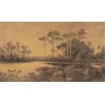 JULIUS EDUARD MAŘÁK (CZECH / BOHEMIAN 1832 - 1899) - Forest Landscape with a Lake