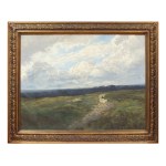FERDINAND ENGELMÜLLER (CZECH / BOHEMIAN 1867 - 1924) - Landscape with Sheep (large format)