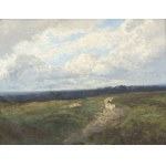 FERDINAND ENGELMÜLLER (CZECH / BOHEMIAN 1867 - 1924) - Landscape with Sheep (large format)