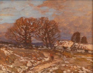 JOSEF ULLMANN (CZECH / BOHEMIAN 1870 - 1922) - Road to the Cottages
