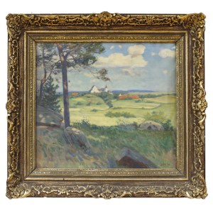 STANISLAV LOLEK (CZECH / BOHEMIAN 1873 - 1936) - View into a Landscape with a Church