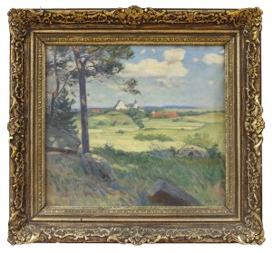 STANISLAV LOLEK (CZECH / BOHEMIAN 1873 - 1936) - View into a Landscape with a Church