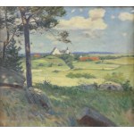 STANISLAV LOLEK (CZECH / BOHEMIAN 1873 - 1936) - View into a Landscape with a Church