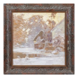 ROMAN HAVELKA (CZECH / BOHEMIAN 1877 - 1950) - Winter Solitude with a Pond