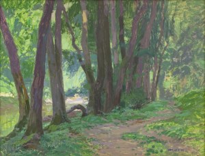 ROMAN HAVELKA (CZECH / BOHEMIAN 1877 - 1950) - Landscape with Trees