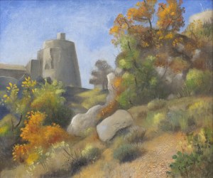 OTAKAR KUBÍN / OTHON COUBINE (CZECH / BOHEMIAN / FRENCH 1883 - 1969) - Autumn near the Rotunda in Simiane