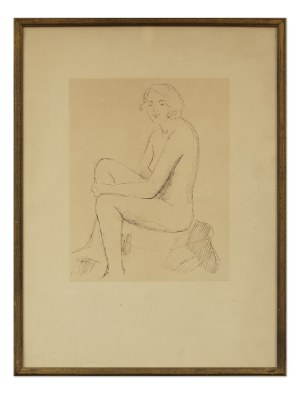 OTAKAR KUBÍN / OTHON COUBINE (CZECH / BOHEMIAN / FRENCH 1883 - 1969) - Seated Female Nude