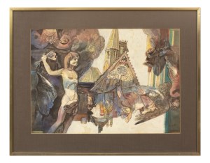 JOSEF LIESLER (CZECH / BOHEMIAN 1912 - 2005) - Gothic Motif
