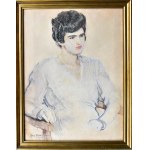 Jozef MEHOFFER (1869-1946), "PORTRET KOBIETY," 1919