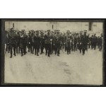 [II RP, PIŁSUDSKI Jozef, 1920 War] After the victory in Ukraine - Jozef Pilsudski marches in the company of Gen. Jozef Lesniewski, Gen. Paul Henrys, head of the French Military Mission in Poland. Warsaw 1920.