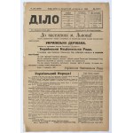 Battle for Lviv] DI£О. A collection of 18 issues of the Ukrainian daily Діло (Diło), published in Lviv in the period November 1-22, 1918. [Ukraine]