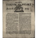 [XVIII c.] Kuryer Polski. Anno 1755. num LXXVIII. Warsaw.