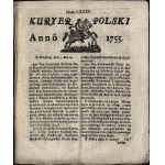 [XVIII c.] Kuryer Polski. Anno 1755. num LXXXV. Warsaw