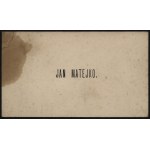 [MATEJKO Jan] Visiting ticket of Jan Matejko, the artist-painter.