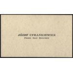 [CYRANKIEWICZ Józef] Visiting ticket of Józef Cyrankiewicz. President of the Council of Ministers.
