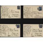 [MÊKICKI Rudolf] Set of 4 postcards written by Rudolf Mękicki to his loved ones living in the manor house in Firlejów, near Rohatyn. Dated. 20, 27 August 1930 and 15 December 1930.