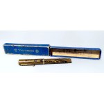Waterman 94 Ideal fountain pen. Olive Ripple. Years 1928-1930 including original box [9ct gold].
