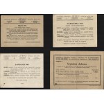 [STRUG Joint Stock Company. Furniture Factory. 24th Lancers Regiment] Set of advertising leaflets, price lists and bills of the Strug Company of Zakopane. Interwar period.