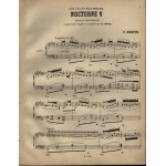 [CHOPIN Frederick] Chopin Fr. - 5me Nocturne pour piano de Chopin. Prix 5 f. Paris 1888. au MELOMANE, 65 Faub. St. Denis. Depose salon les traires internationaux. M.C.50. Edition de Luxe. Op.15, no.2.Nouvelle transcription par A.Decq.
