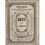 [CHOPIN Frédéric] Chopin Fr. - Bercceuse par F. Chopin A. V. Op. 57. pr. 5 f. /difficile/. Edition classique. 1e,2e,3e,4e et 5e series des chefs-d