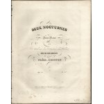 [CHOPIN Frederic] Chopin Frederic - Deux nocturnes pour piano dedies a Madame la Baronne de Billing nee Courbonne par Fred. Chopin : op.32. Paris, 1837/1854. chez M.Schlesinger editeur Rue Richelieu 97.Berlin A. M. Schlesinger. Londres, Wessel et Cie.