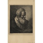PŁOŃSKI Michał (według, 1778-1812), KIELISIŃSKI Wincenty (1808-1849)- Popiersie brodatego starca w profilu. Grafika z dzieła 