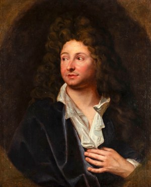 Hyacinthe Rigaud (1650-1743) - PRZYPISYWANY, Portret poety (Charlesa Perraulta)