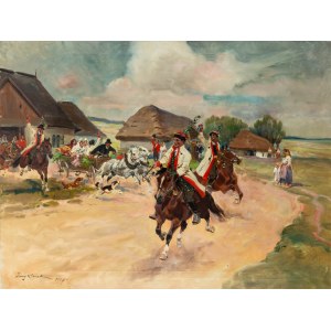 Jerzy Kossak (1886 Kraków - 1955 tamże), Wesele krakowskie, 1927 r.