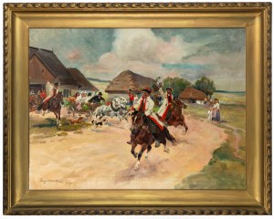 Jerzy Kossak (1886 Kraków - 1955 tamże), Wesele krakowskie, 1927 r.