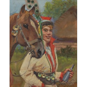 Jerzy Kossak (1886 Kraków - 1955 tamże), Drużba krakowski, 1934 r.