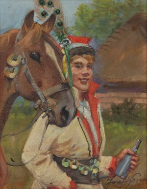 Jerzy Kossak (1886 Kraków - 1955 tamże), Drużba krakowski, 1934 r.