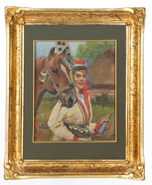 Jerzy Kossak (1886 Kraków - 1955 tamże), Drużba krakowski, 1934 r.