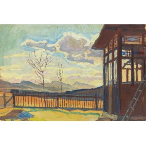 Stanisław Kamocki (1875 Warsaw - 1944 Zakopane), View from the veranda of Harenda