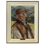 Stanisław Górski (1887 Kościan - 1955 Kraków), Porträt eines Hirten mit Pfeife