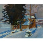 Stanisław Kamocki (1875 Warszawa - 1944 Zakopane), Wiejska zagroda zimą, 1924 r.
