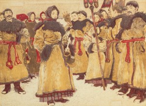 Władysław Jarocki (1879 Tarnopol - 1965 Kraków), Jordan I (Święto Jordanu) - z teki Lamus, Lwów, 1912 r.