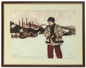 Władysław Jarocki (1879 Tarnopol - 1965 Kraków), Hucuł - z teki Lamus, Lwów, 1912 r.