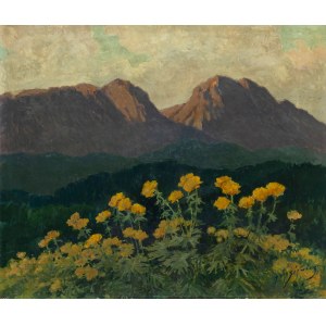 Janusz Jarosiewicz (1894-1974), Mountain landscape with flowers
