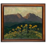 Janusz Jarosiewicz (1894-1974), Mountain landscape with flowers