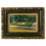 Karol Rutkowski (1885-1960), A flower bed in the park