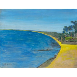 Bencion (Benn) Rabinowicz (1905 Bialystok - 1989 Paris), Beach in Pyla-sur-Mer, 1975.