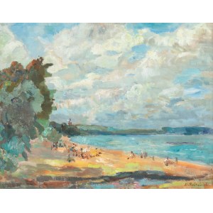 Zdzisław Przebindowski (1902 Kraków - 1986 tamże), Na plaży