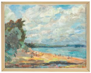 Zdzisław Przebindowski (1902 Kraków - 1986 tamże), Na plaży
