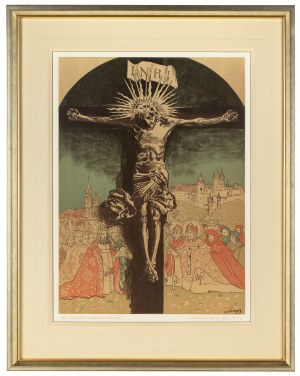 Leon Wyczółkowski (1852 Huta Miastkowska k. Kielc - 1936 Warszawa), Krucyfiks Królowej Jadwigi z katedry na Wawelu, 1915 r.