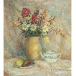 Maria Ziomek-Kowalewska (1905-1975), Martwa natura z kwiatami/Pejzaż, lata 60. XX w.